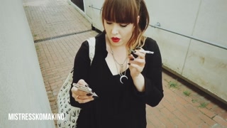 SMOKING BREAK OUTSIDE WHILE ON PHONE AND IGNORING EVERYONE