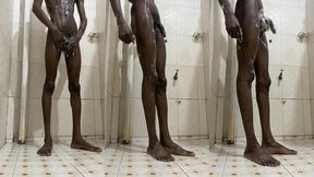 stroking my dick in the shower