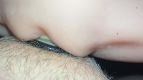 I fucked my fake pussy toy with condom and then cum inside
