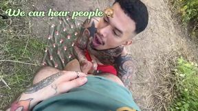 FTM Boypussy Destroyed Outdoor Creampie Gush Almost Caught