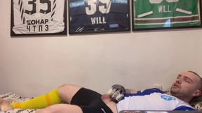 Wank And Cum In Soccer Cleats Socks And Jersey