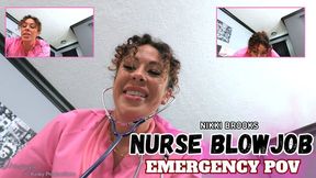Nurse Nikki Brooks' Emergency Blowjob POV 1080 HD