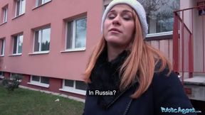 Russian redhead takes cash for sex