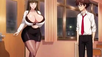 Teacher with huge tits teaches her student how to have a good time with a big cock in 3D animation