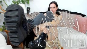 Goth mommy turns you into boot bitch