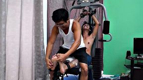 These boys just keep coming for a workout, and they surely get one! This time Asian cutie Idol gets restrained to the equipment for a hearty tickle workout on every muscle of his body.