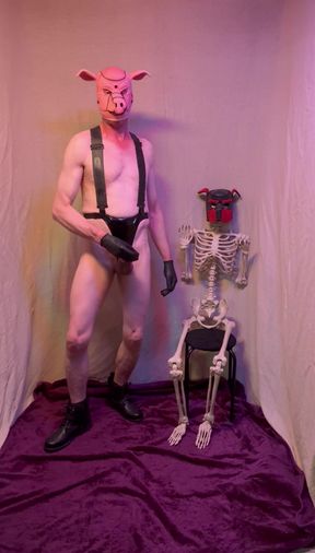 Mature Guy Plays With Hard Cock With Full Hard Balls