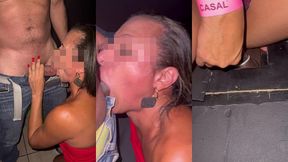 hotwife vai na casa de swing encontrar um pauzudo e acaba colocando o corno pra mamar a piroca do amante