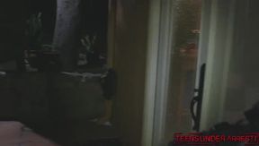 Teen babes fucked by police officers in exchange for freedom