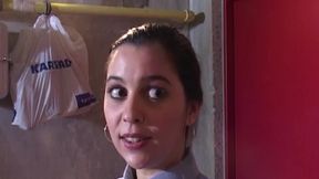 Blonde with Big Tits Fucks Guard - Asian Inmate Joins the Action