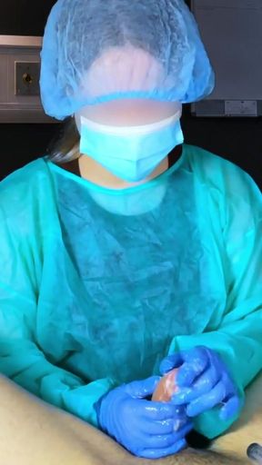 The Doctor Took the Patient's Semen Sample in Hospital. Post Orgasm Torture   Clip 1