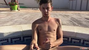 Big Cum Pumping Outdoors
