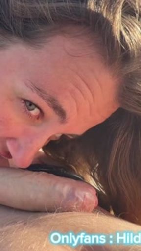 A good ball-licking for this stranger I met on a beach