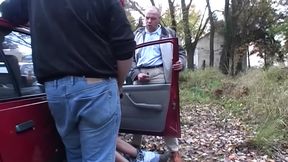 Horny Sluts Sucking Cock in Car - Wild Group Sex Orgy