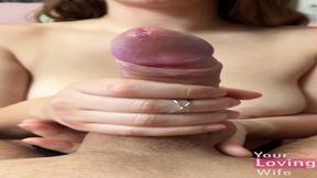 Quick and sensual handjob session with a hot wife