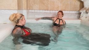 Lesbians In The Hot Tub