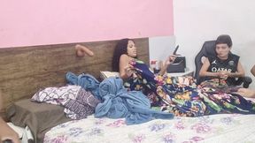 gravida observa marido fodendo cu das amigas.