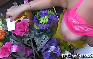 Stranded stacie andrews facial in public