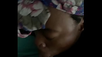 Ebony bitch sucks good dick