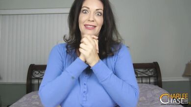 MILF Charlee Chase Oils Up Her Massive Tits and Plays With Them!