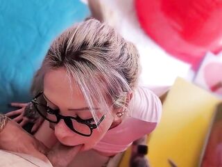 Beauty asked to cum in her throat Very Wet