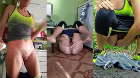 jogging with banana and egg inside me