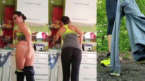 jogging with banana and egg inside me