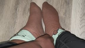 Help me take off my work socks ?