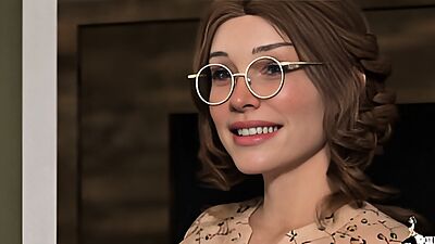 Horny Colledge boy fucks his Uncle's New hot Nerdy wife