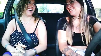 Married vixens destroyed in public double blowjob cum kiss