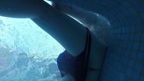 amateur pale skin redhead guy with hot smooth bum caught playing underwater in a public jacuzzi with a twink and then exposing his hairless ass alone - full version