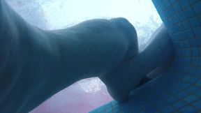 amateur pale skin redhead guy with hot smooth bum caught playing underwater in a public jacuzzi with a twink and then exposing his hairless ass alone - full version