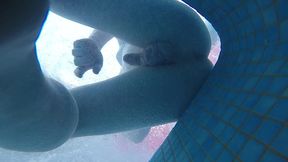 amateur pale skin redhead guy with hot smooth bum caught playing underwater in a public jacuzzi with a twink and then exposing his hairless ass alone - full version