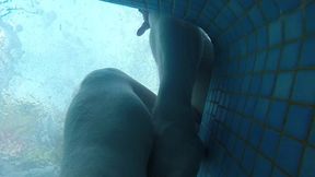 amateur pale skin redhead guy with hot smooth bum caught playing underwater in a public jacuzzi with a twink and then exposing his hairless ass alone - full version