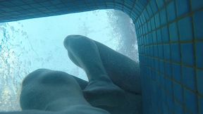 amateur pale skin redhead guy with hot smooth bum caught playing underwater in a public jacuzzi with a twink and then exposing his hairless ass alone - full version