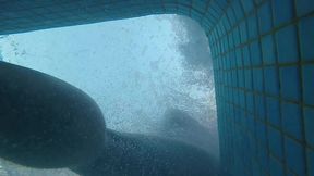 amateur pale skin redhead guy with hot smooth bum caught playing underwater in a public jacuzzi with a twink and then exposing his hairless ass alone - full version