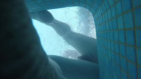 amateur pale skin redhead guy with hot smooth bum caught playing underwater in a public jacuzzi with a twink and then exposing his hairless ass alone - full version