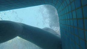 amateur pale skin redhead guy with hot smooth bum caught playing underwater in a public jacuzzi with a twink and then exposing his hairless ass alone - full version