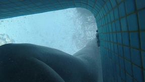 amateur pale skin redhead guy with hot smooth bum caught playing underwater in a public jacuzzi with a twink and then exposing his hairless ass alone - full version