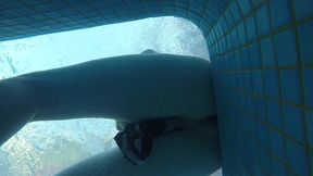 amateur pale skin redhead guy with hot smooth bum caught playing underwater in a public jacuzzi with a twink and then exposing his hairless ass alone - full version