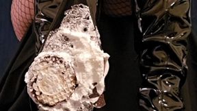 Patent boots vs. Chocolate Marshmallow - Slow Crush & Sticky Texture