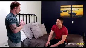 After sucking gay David Strong is ready to reach strong orgasm