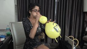 Ginger Blows Several Figurine Balloons (MP4 1080p)