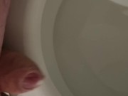 Chubby hump toilet with big clit and cum