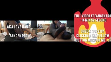 Footjob with finishing a big load of sperm on black pantyhose FULL VIDEO FANCENTRO