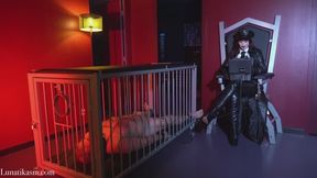 Punished with electricity in the cage _Mistress Lunatika