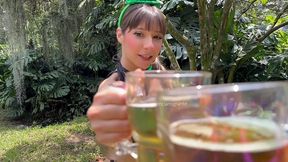 celebrating st. patrick s day with you, a delicious a plug up my ass and the outside glowing green.
