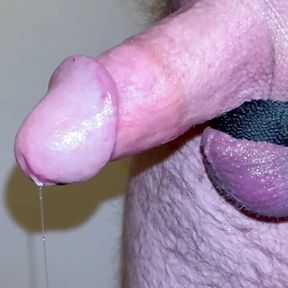 Massive amount of precum and cum shooting out my cock, plus bonus double cum shot eating at the end