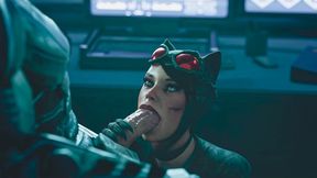 Catwoman Blows Batman In Batcave