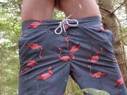 Otter runs by an airport and makes his cum fly